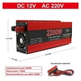 thumbnail image 4 of Power Inverter1000W 2000W 2200W 3000W Convert Battery ,Rapid Cooling with Minimal Noise, 4 of 10