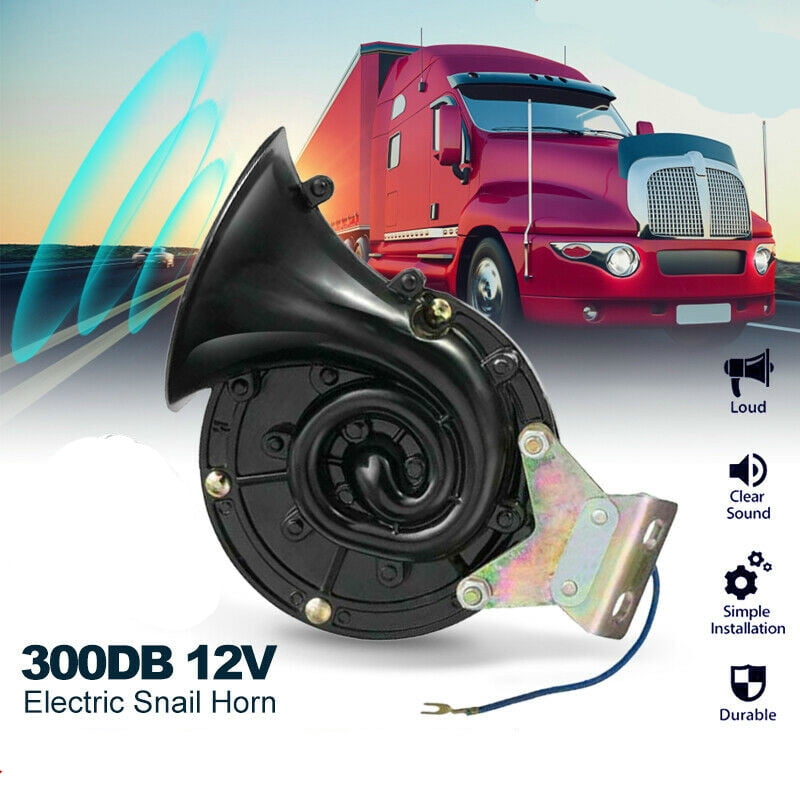 1Pcs 12V 300DB Super Train Horn, Loud Air Electric Snail Double Horn Raging Sound for Trucks for