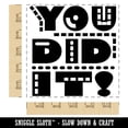 thumbnail image 2 of You Did It Fun Text Congratulations Square Rubber Stamp Stamping Scrapbooking Crafting - Large 2.75in, 2 of 7