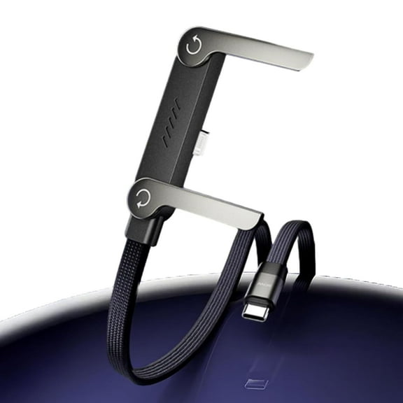 Charge Stand 2 in 1 Cable, 2-in-1 Invisible Holder Charger Cable, 240w Fast Charging Cord with Built-in Phone Stand, 360°Rotation, for Smartphones, Tablets (Type C to L)