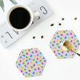thumbnail image 3 of Bingfone Vintage Bear And Polka Dot Leather Drinks Coasters with Set of 6,Suitable for Home Kitchen,Coffee Cup Coasters Home Gift, 3 of 7