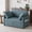Blue, variant on BedLuxury 51" Foldable Loveseat with Storage Pocket, Futon Sofa Bed,Mordern Sleeper Couch for Small Space,Green