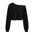 thumbnail image 4 of Bjutir T Shirts For Girls Long Sleeve Leopard Bowknot Print Off Shoulder Tops Breathable Casual Wear Basic Tops Size 7-16 Years, 4 of 5