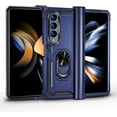 thumbnail image 3 of [4 in 1 Hinge Protection for Samsung Galaxy Z Fold 4 5G Case with Tempered Glass Screen Protector & Camera Lens Protector & Kickstand，[Military-Grade] Samsung Z Fold 4 Phone Case (Blue), 3 of 14