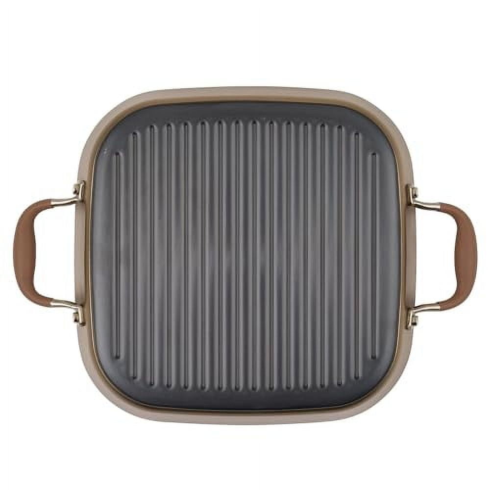 Anolon Advanced Nonstick 2-in-1 Deep Square Grill Pan and Roaster, 11-Inch, Umber