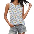 thumbnail image 2 of ITSAME Women's Summer Tank Tops Crewneck Floral Print Sleeveless Shirts Breathable Casual Tops Pink Size S, 2 of 6