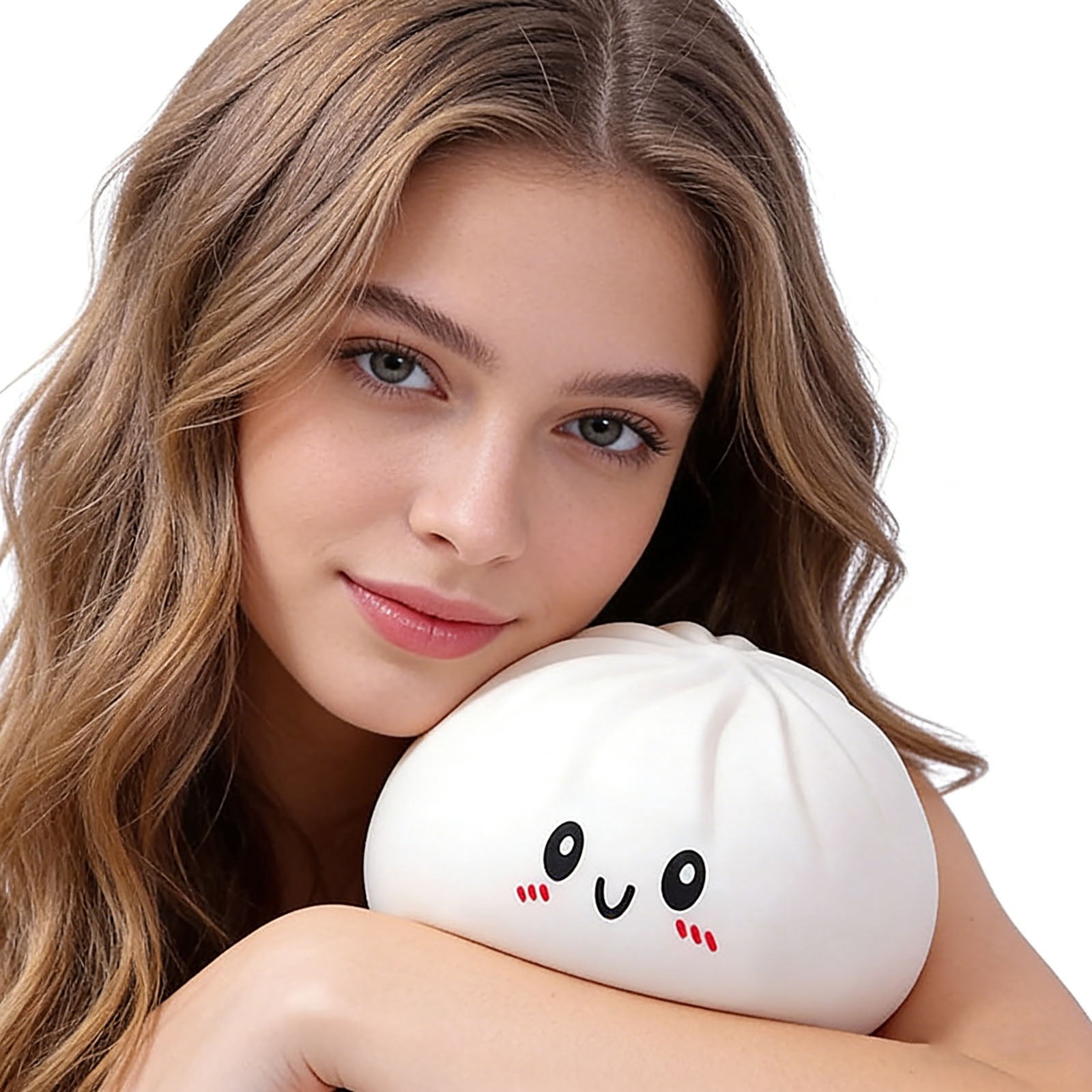 Giant Dumpling Squishy 10 Inch Jumbo Dumpling Stress Ball Soft Squeeze Decompression Dough Anxiety Relief Fidget Toy