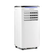 10000 BTU 3-in-1 Portable Air Conditioner, Cool Fan Dehumidifier with Remote & LED Control, 2 Fan Speeds, 24H Timer, 51dB Quiet, with Wheels & Installation Kit