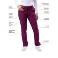 thumbnail image 3 of Adar Pro Scrubs For Women - Skinny Leg Yoga Scrub Pants, 3 of 6
