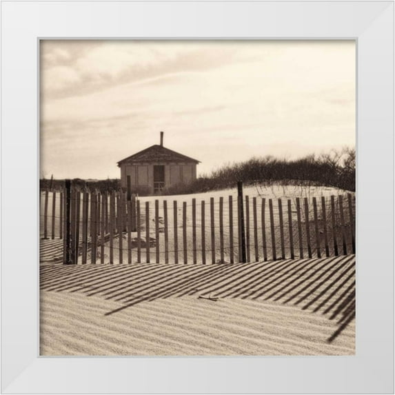 Triebert, Christine 12x12 White Modern Wood Framed Museum Art Print Titled - Dune Shack