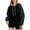 Black, variant on Yievot Color Block Hoodies for Women Men Long Sleeve Hooded Sweatshirts Unisex Casual Pullover Tops with Pocket