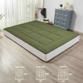 thumbnail image 3 of MAXYOYO 8 inch Futon Mattress,Super Thick Floor Mattress Japanese Futon Bed,Green,Queen, 3 of 8