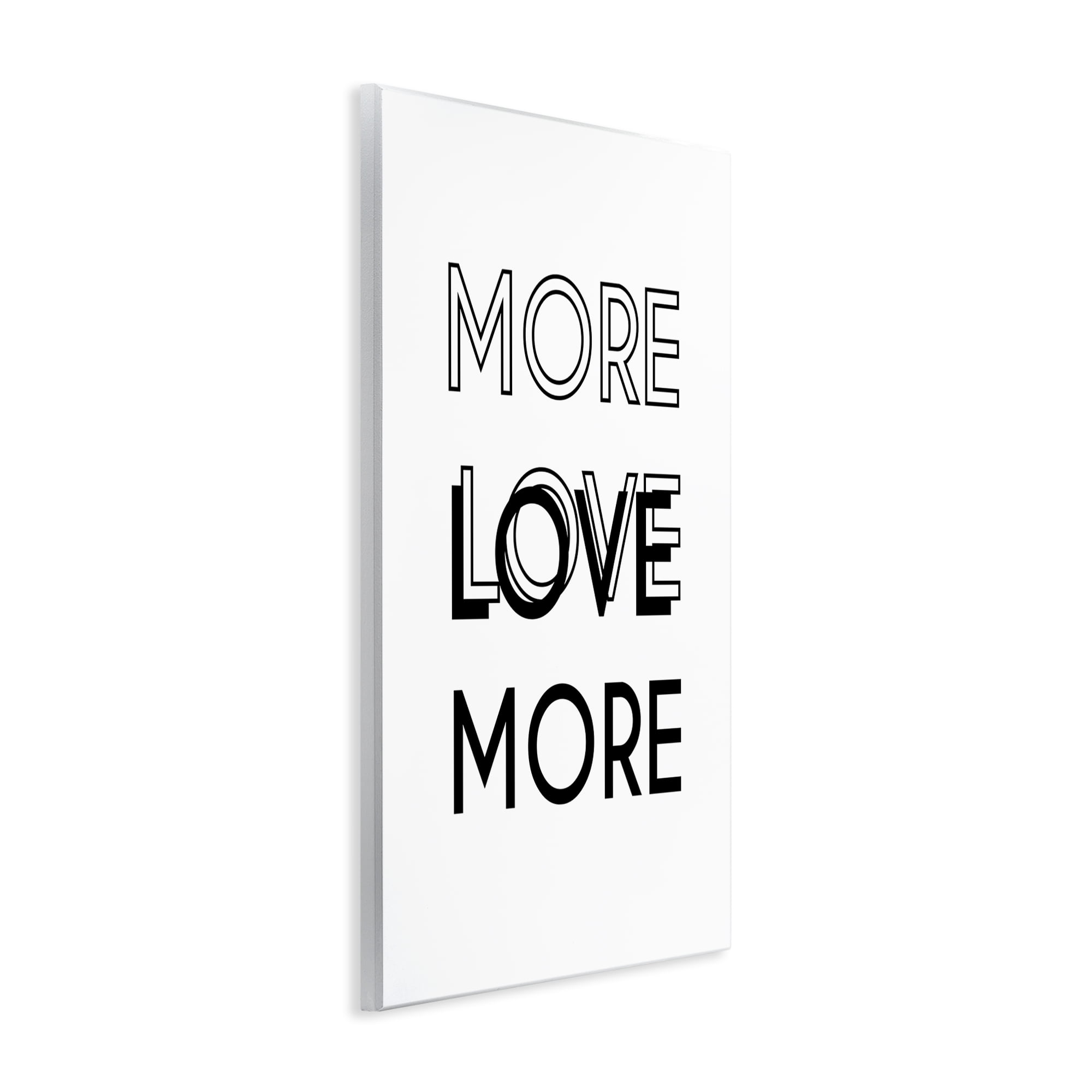 Stupell Industries More Love Typography Text & Numbers Painting Unframed Art Print Wall Art, 10 x 15