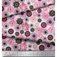 thumbnail image 3 of Soimoi Cotton Poplin Fabric Mandala Kaleidoscope Printed Fabric 1 Yard 42 Inch Wide, 3 of 3