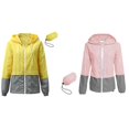thumbnail image 3 of Women Long Sleeve Zip Up Hoodie Lightweight Waterproof Rain for Jacket Packable XXL Yellow, 3 of 4