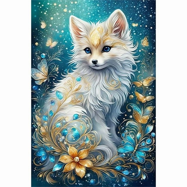 Broderie Mosaïque Ronde Carrée 5D Fantasy Aniamls pour Décoration Intérieure, 30*40cm, Cadre Non Inclus