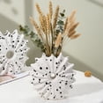 thumbnail image 2 of Sea Anemone Ceramic Vase Decorative White Vase for Flowers Centerpiece Home Office Decor(G), 2 of 6