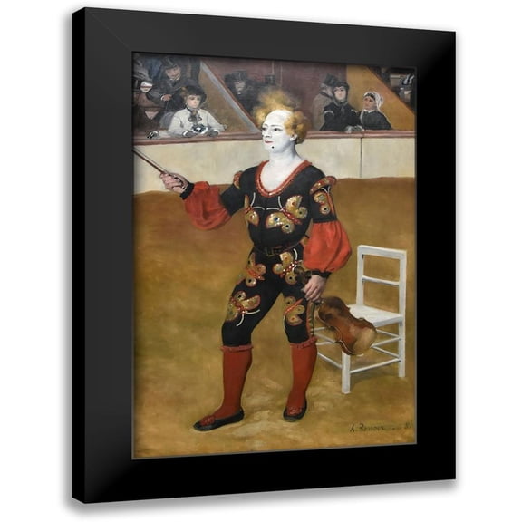 Renoir, Pierre-Auguste 11x14 Black Modern Framed Museum Art Print Titled - The clown
