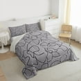 thumbnail image 3 of jejeloiu Modern Abstract Geometric Twin Comforter Sets,Gray Black Bedding Set For Girls Teens Reversible 2pcs, 3 of 8