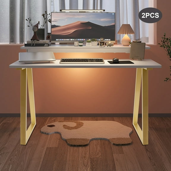 Pair Metal Gold Table Legs 28" Furniture Legs Dining Table Legs Office Table Leg