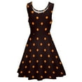 thumbnail image 6 of 2024 Polka Dots Print Dress Sleeveless Orange and Black Casual Dresses Summer Female Oversized Boho Custom Skate Dress, 6 of 7