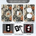 thumbnail image 3 of Yayeee Blank Wall Plate Cover 1-Gang 4.5"x2.7" Home Unused Decorative Outlet, Gray Floral Pattern, 3 of 7