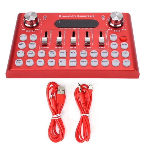 F007 Metal Shell 1200Ma Dc5V / 1A Usb Teléfono Móvil Computadora Bt Tarjeta De Sonido En Vivo Rojo matsuzay EL008256-00