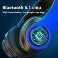 thumbnail image 6 of Back to School Gifts under $5 Wireless Bluetooth Headphones Over Ear With RGB Light And Mic 8 Hours Of Use Foldable Headset on Clearance, 6 of 8
