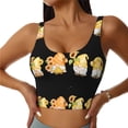 thumbnail image 1 of Fotbe Hello Spring Sunflower Gnomes Sujetador Deportivo Largo sin Aros para Mujer con Almohadillas y Soporte Medio, Transpirable y Absorbente, Camiseta Tipo Chaleco o Tank Top-XX-Large, 1 of 8