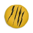 thumbnail image 3 of Effete Feline Claw Marks Scratch Tufted Floor Pillow, Round, 3 of 4