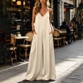 thumbnail image 2 of uublik Womens Jumpsuit Casual Loose Overalls Jumpsuits Wide Leg Pants Rompers with Pockets, 2 of 7