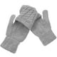 thumbnail image 5 of EeaseMX Guantes de lana de punto para mujer, cálidos y convertibles, sin dedos, con funda para manoplas (gris), 5 of 8