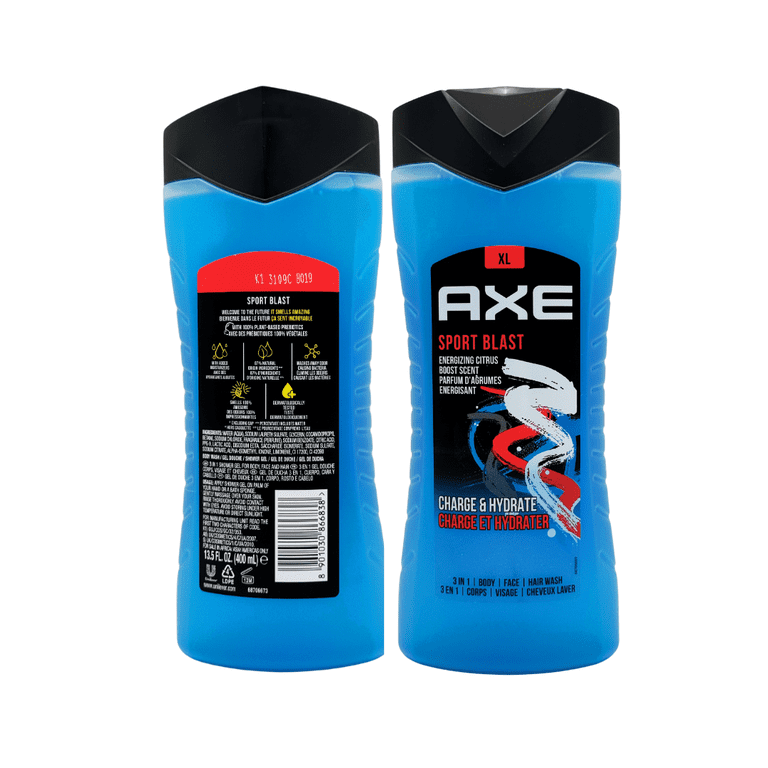 AXE, 3-in-1 Body Wash, Sport Blast Energizing Citrus 13.5 fl.oz