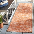 thumbnail image 3 of SAFAVIEH Courtyard Isolde Abstract Indoor/Outdoor Runner Rug, Orange/Ivory, 2'3" x 8', 3 of 10