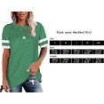 thumbnail image 5 of HTOOQ T-shirts à Manches Courtes Col Rond pour Femmes T-shirts à Manches Courtes T-shirts à Rayures Tuniques, 5 of 5