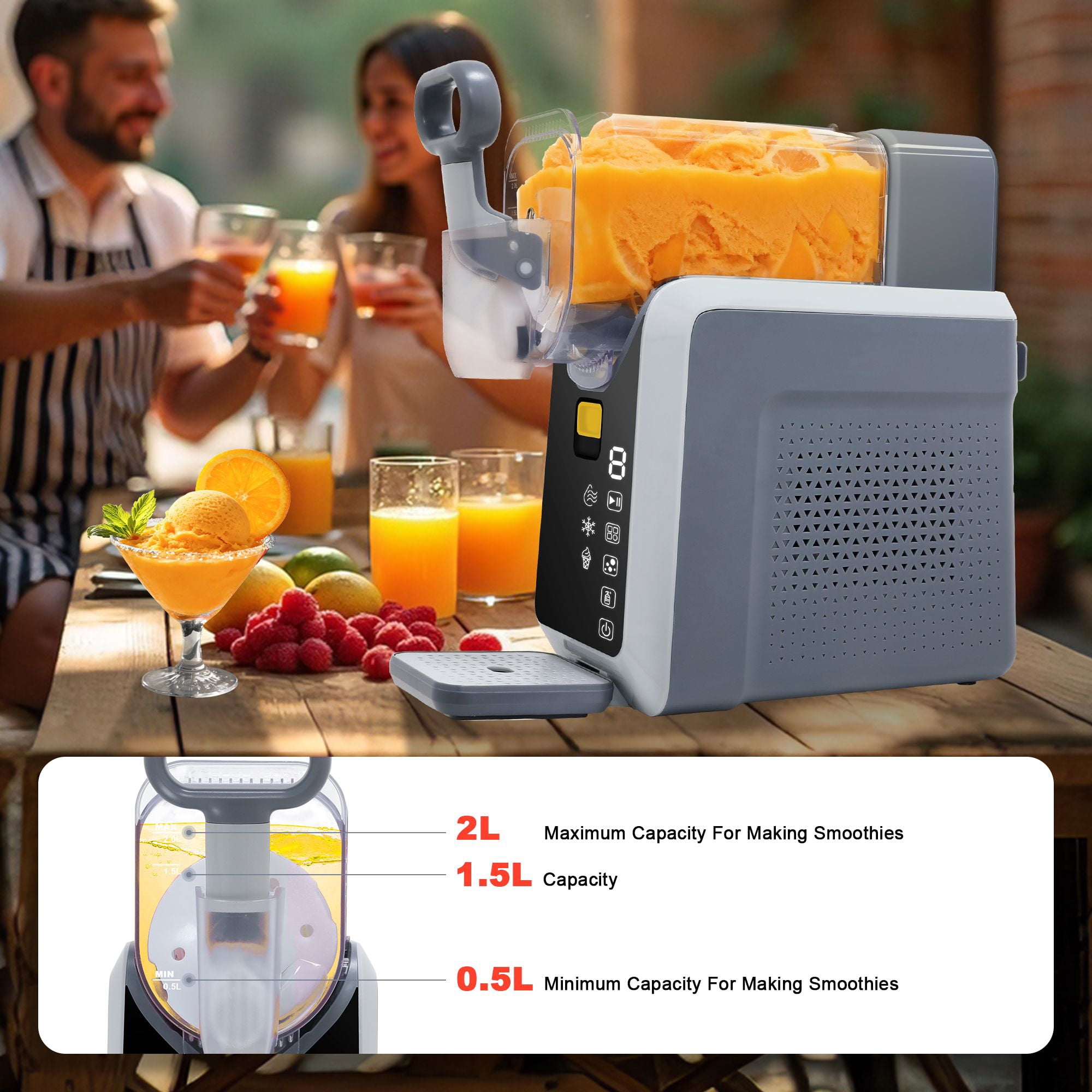 Slushie Machine, Slushy Machine for Home No Ice Needed