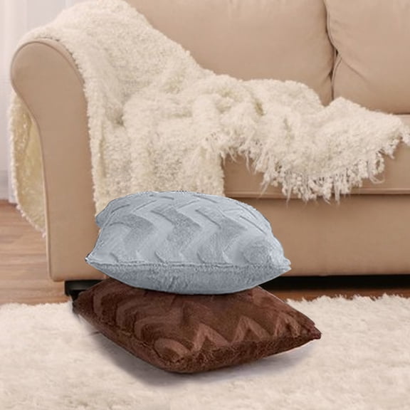 Aihimol Soft Plush 18x18 Pillowcase,Luxury Decorative Couch Rectangular Pillows Covers 18 Inch,Furry Fuzzy Cottages Throw Pillowcase
