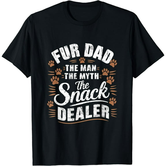 Dog Fathers Day Funny Paw Cat Dog Owner Father's Day T-Shirt