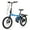 Blue, variant on Meghna 20 inch Folding Bike 3-Fold City Bicycle for Unisex Adult 7 Speed Dual Disc Brake Foldable Commuter Bike White