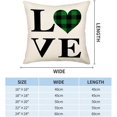 thumbnail image 5 of St Patricks Day Buffalo Plaid Lucky Charm Throw Pillow Covers 18x18 Inch Green Love Heart Clover Home Decor Pillow Cases Farmhouse St Patricks Day Decor Cushion Cover for Sofa Couch, Set of 4, 5 of 5
