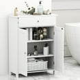 thumbnail image 5 of Costway Bathroom Floor Cabinet Freestanding Storage Organizer with 2 Doors Storage Cabinet White, 5 of 10