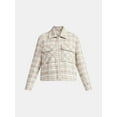thumbnail image 4 of Time and Tru Women's Tweed Zip Jacket, Midweight, Sizes XS-XXXL, 4 of 4