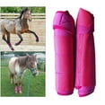 thumbnail image 1 of Bottes de Protection en Tissu Extensible Légères Ajustables pour Tendon de Cheval Rouge, 1 of 10