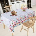 thumbnail image 3 of Easter Fabric Rectangle Table Cloth 60 x 84 Inch, Polyester Easter Flower Spring Tablecloth, Table Cover Protector for Holiday, Party, Wedding, Birthday, Decoration Use, Blooming Flower, 3 of 6