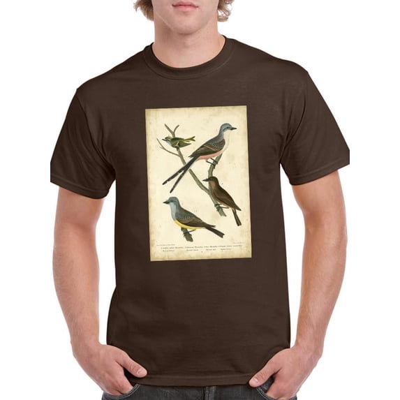 Wilsons Flycatcher T-Shirt Men -Alexander Wilson Designs, Male 5X-Large
