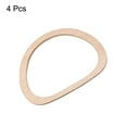 thumbnail image 3 of Uxcell 6" Wood Purse Handle D Shape Handbag Replacement for DIY Making 4Pack Light Brown, 3 of 6