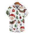 thumbnail image 4 of Muscularfit White Tshirts Print Funny Christmas T Shirt Short Sleeve Button Up Collared Men's Novelty Shirts,XL, 4 of 6