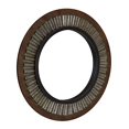 thumbnail image 1 of Household Essentials Wood Framed Sunburst Metal Mirror, Brown, 1 of 1