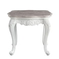 thumbnail image 2 of HomeRoots 486371 24 in. Marble & Polyresin Rectangular End Table, White & Marble, 2 of 6
