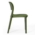 thumbnail image 3 of WestinTrends Playa Modern Stackable Plastic Resin Patio Dining Side Chair (Set of 2), Olive Green, 3 of 15